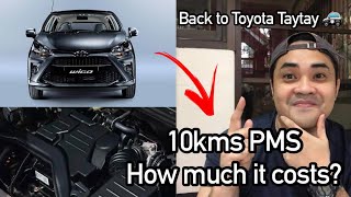 TOYOTA WIGO 10KMS PMS COSTING | Jaden Yael