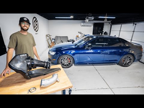 Audi B9 S4 034Motorsport Carbon Fiber SüperDüper X34 Intake & Turbo Inlet Install