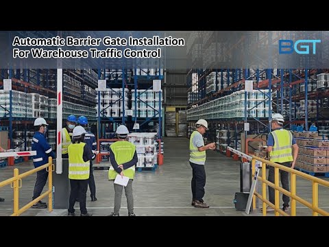 Automatic Barrier Gate installation For Warehouse Traffic Control