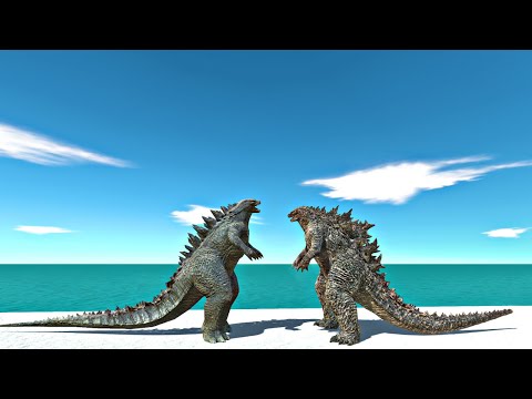 Godzilla 2014 vs Godzilla 2021 - Animal Revolt Battle Simulator