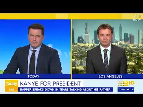 Video: Karl Stefanovic's cringe dad joke after Kanye West's campaign rally