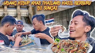 Download lagu BERBURU UDANG DI SUNGAI DERAS LANGSUNG OLAH UDANG HIDUP PEDAS KHAS THAILAND mp3