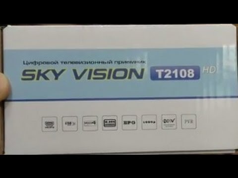 Обзор  ресивера DVB T2  SKY VISION T2108. Подключение, настройка и сброс.