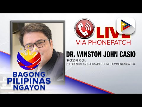 Panayam kay PAOCC Spokesperson Dr. Winston John Casio kaugnay ng POGO raid sa Pampanga at ng…