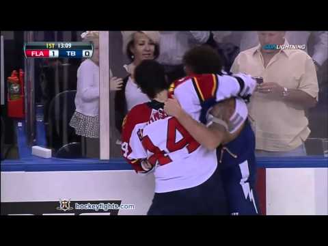 Erik Gudbranson vs Ryan Malone Oct 17, 2011