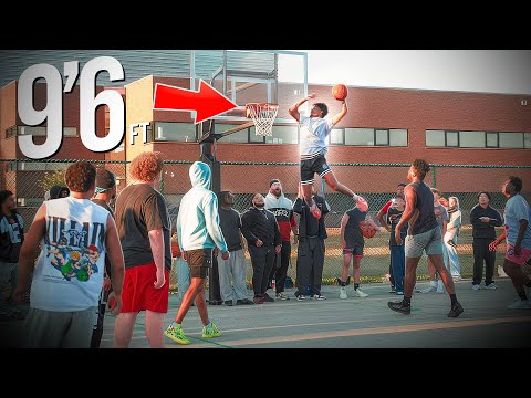 We SECRETLY Lowered The Rim On Park Hoopers... (ft. PRO DUNKER)