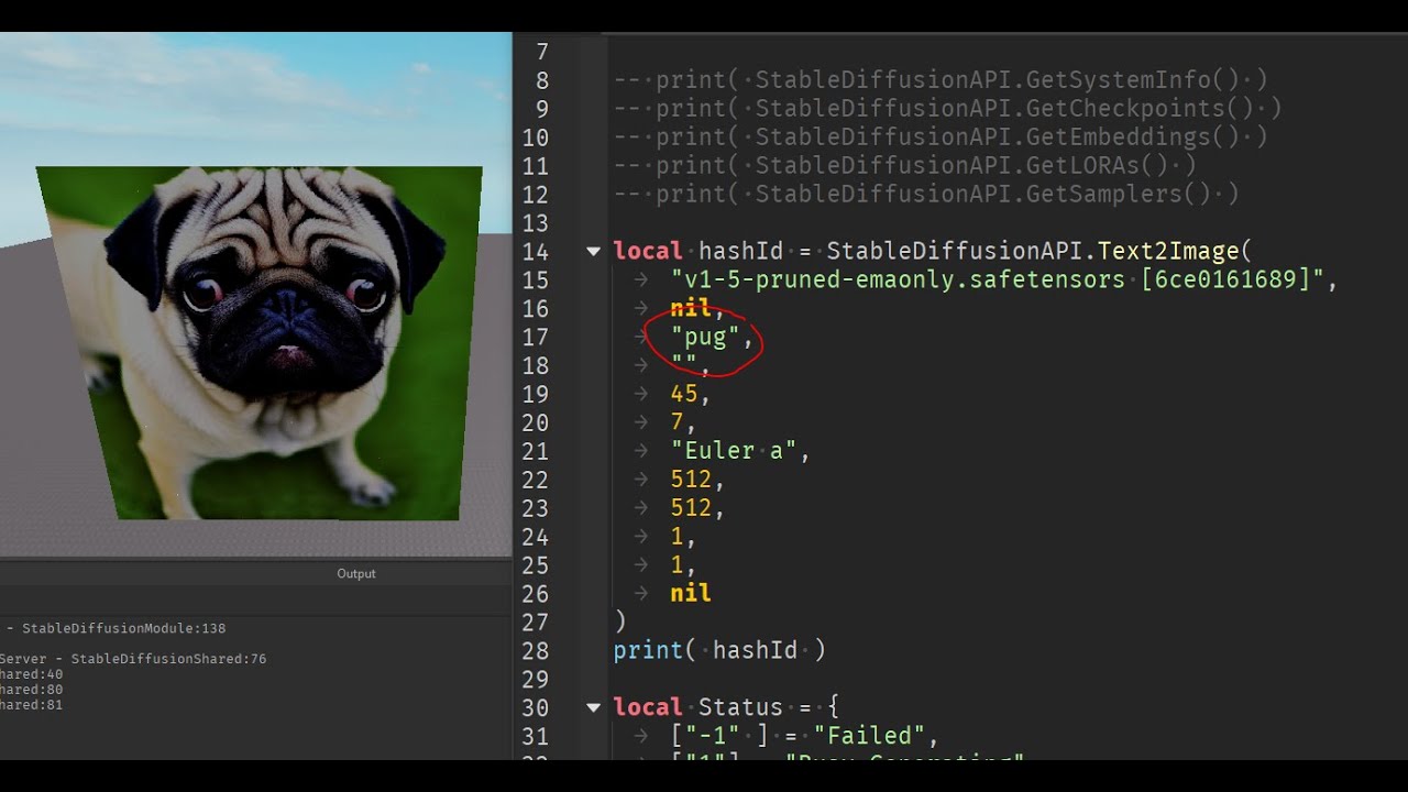 Stable Diffusion in Roblox