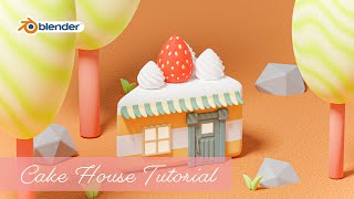 3DCGで粘土風のショートケーキの家を作ってみよう！【blender3.0】