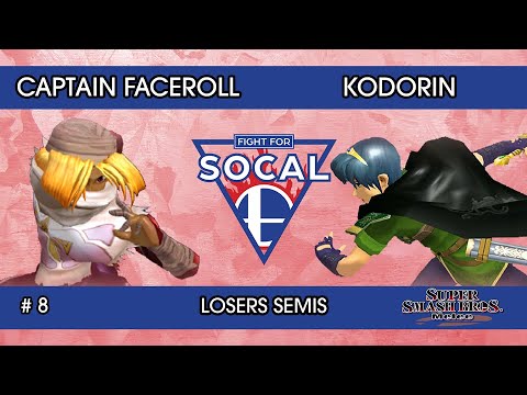 Fight For SoCal 8 - Captain Faceroll (Sheik) VS KoDoRiN (Marth) - SSBM - Losers Semis