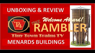 T4 RAMBLER #10: Menards Trains Buildings Unboxing & Review   - 9 Level O Gauge Layout