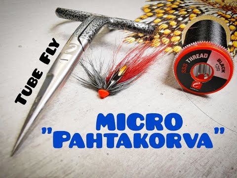 How To Tie a micro "Pahtakorva! Very simple! Fly tying Tutorial! Tube fly! SBS!