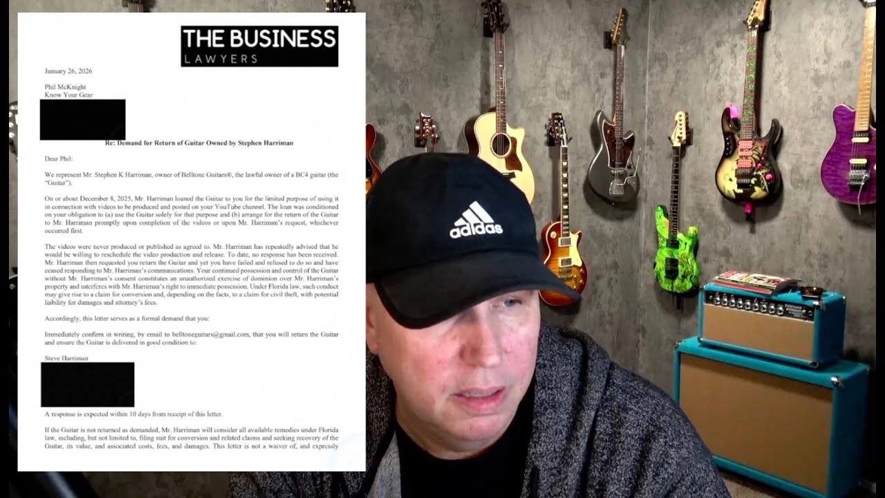 I'm Being Sued By Guitar Brand, My Response To The Legal Notice - YouTube