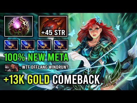 WTF +13K Gold Comeback 1v5 Heart Super Tank Offlane Windranger EZ Counter Everyone Dota 2