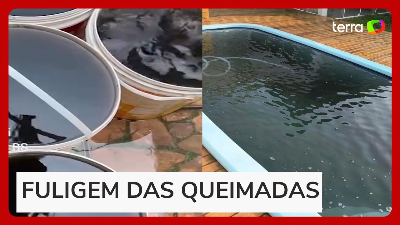 Moradores relatam chuva preta por causa da fumaça de queimadas no Rio Grande do Sul