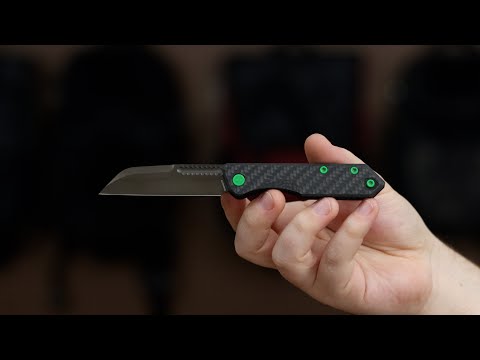 Heretic Jinn Carbon Fiber Toxic Green Slip Joint Black MagnaCut