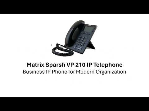 Sparsh VP 210 Matrix Black IP Telephone / SIP / Voip Phone