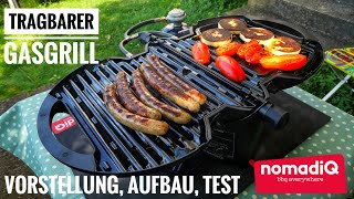 #649: Vorstellung des tragbaren nomadiQ Gasgrills - große Grillfläche, viel Zubehör, campingtauglich