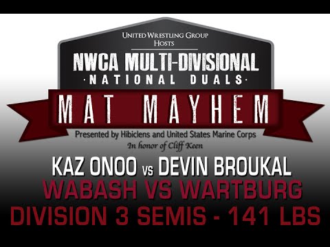 141 Kaz Onoo v Devin Broukal - 2015 NWCA Multi-Divisional Duals - D3 Semi-Final
