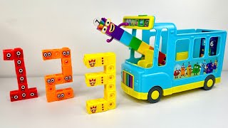 Learn Rainbow Numberblocks Rainbow Counting Bus - Simply Math 🧮  Cubes Set  Learn to Read!