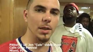 Pitbull &amp; Lil Jon &quot;Culo&quot; video shoot at Calle Ocho In Miami 2004