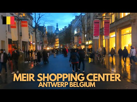 Late Evening Walk In Meir Shopping Center| Groenplaats| #42