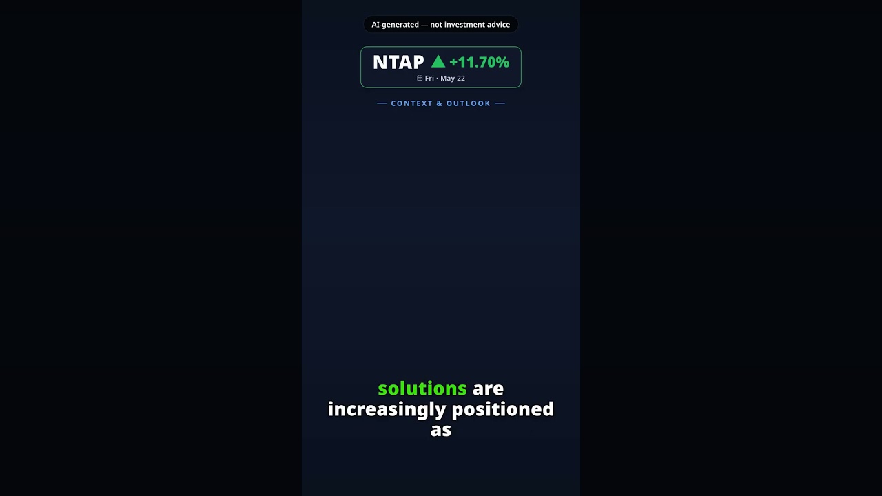 Why Is NetApp Stock Rallying Today? NTAP +11.70% (May 22) — Google Cloud Deal Expansion