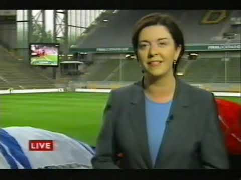 BBC News report pre match 2001 UEFA Cup Final, Liverpool v Alaves