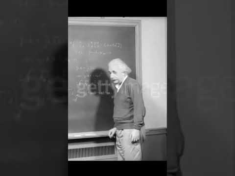 A rare video of Albert Einstein deriving E = mc^2 !!!