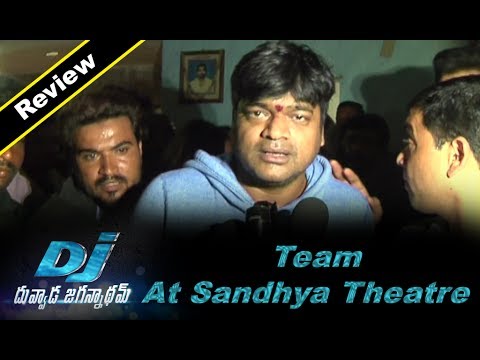 DJ Duvvada Jagannadham Team at Sandhya Theatre