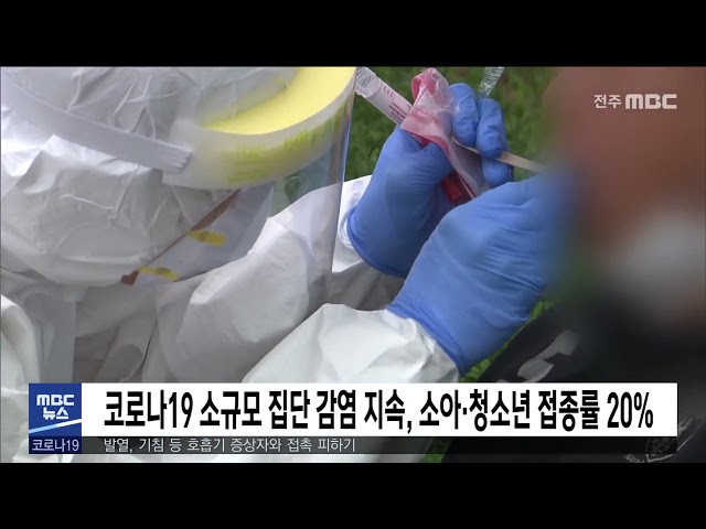 코로나19 소규모 집단 감염 지속, 소아·청소년 접종률 20%