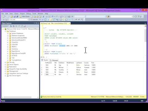 18 Sql Between Operator Learn Sql From Www Sqlserverlog Com Hd