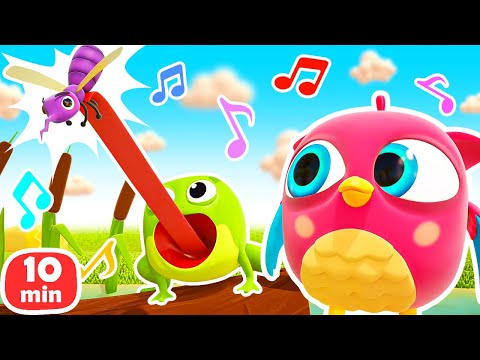 Песенки для детей 🐸 ЛЯГУШОНОК и его ХВОСТИК — Совенок Хоп Хоп танцует! Мультик для малышей