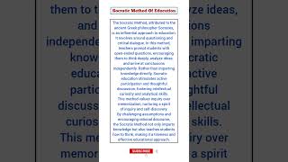 Essay On Socratic Method of Education In 100 Words #shorts #education #essay #socrates
