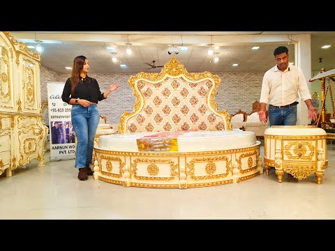Maharaja Carved Bedroom Furniture: Indian Design Video