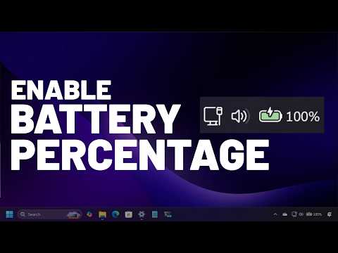 Enable NEW Battery Percentage in Taskbar on Windows 11 25H2 or 24H2 – 100% Working (Sept 2025)