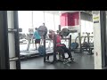 Seated overhead shoulder press 101.6kg