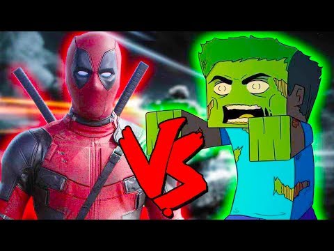Deadpool Vs Minecraft Zombie Apocalypse - Epic Battle - Mortal Kombat Costume Skin Mod