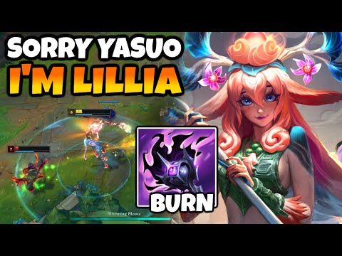 LILLIA MID is ACTUALLY STRONG. Once you get your burn items you can't lose. Also beating Yasuo.