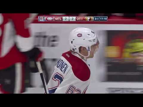 Artturi Lehkonen 2-2 Goal - Canadiens @ Senators - 10.15.2016 - HD