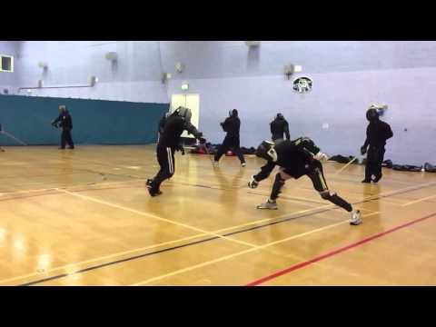 AHF Nick Thomas vs Ryan - Sabre sparring - Playback 1/4 speed - Recorded 120fps