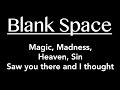 "BLANK SPACE" - Taylor Swift KARAOKE LYRICS ...
