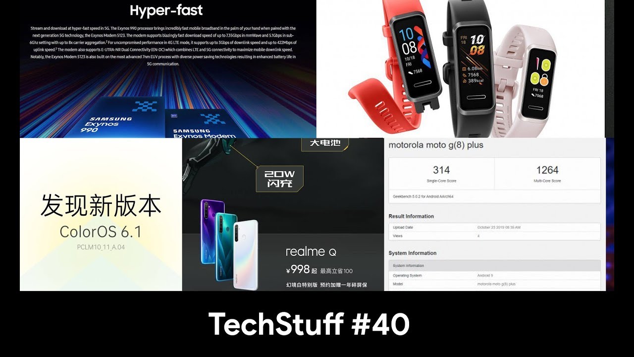 TechStuff #40 - Meizu 16T Coming India, Samsung Exynos 5123 and 990, Moto G8 Plus