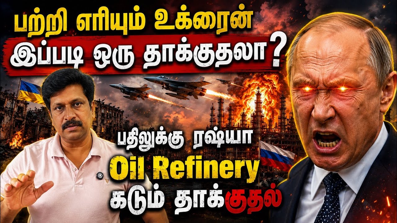 பற்றி எரியும் Ukraine Russia Biggest attack I Russia oil refinery burning I Ravikumar RK