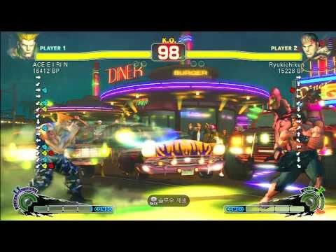 SSF4 Rank Match  ACE E I RI N (GU)  vs  Ryukichikun (RY)
