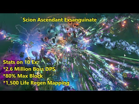 [3.18] Scion Ascendant Exsanguinate  - 80% Block - 2.6 Mil DPS