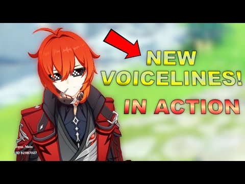 New Voicelines New Skin Diluc vs Abyss 2.7 Diluc Voicelines and Noises.