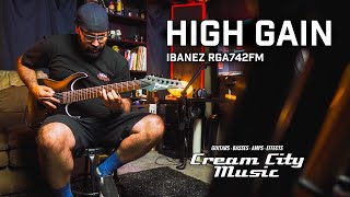 Video thumbnail for HIGH GAIN: Ibanez RGA742FM 7 String Electric Guitar by Cream City Music