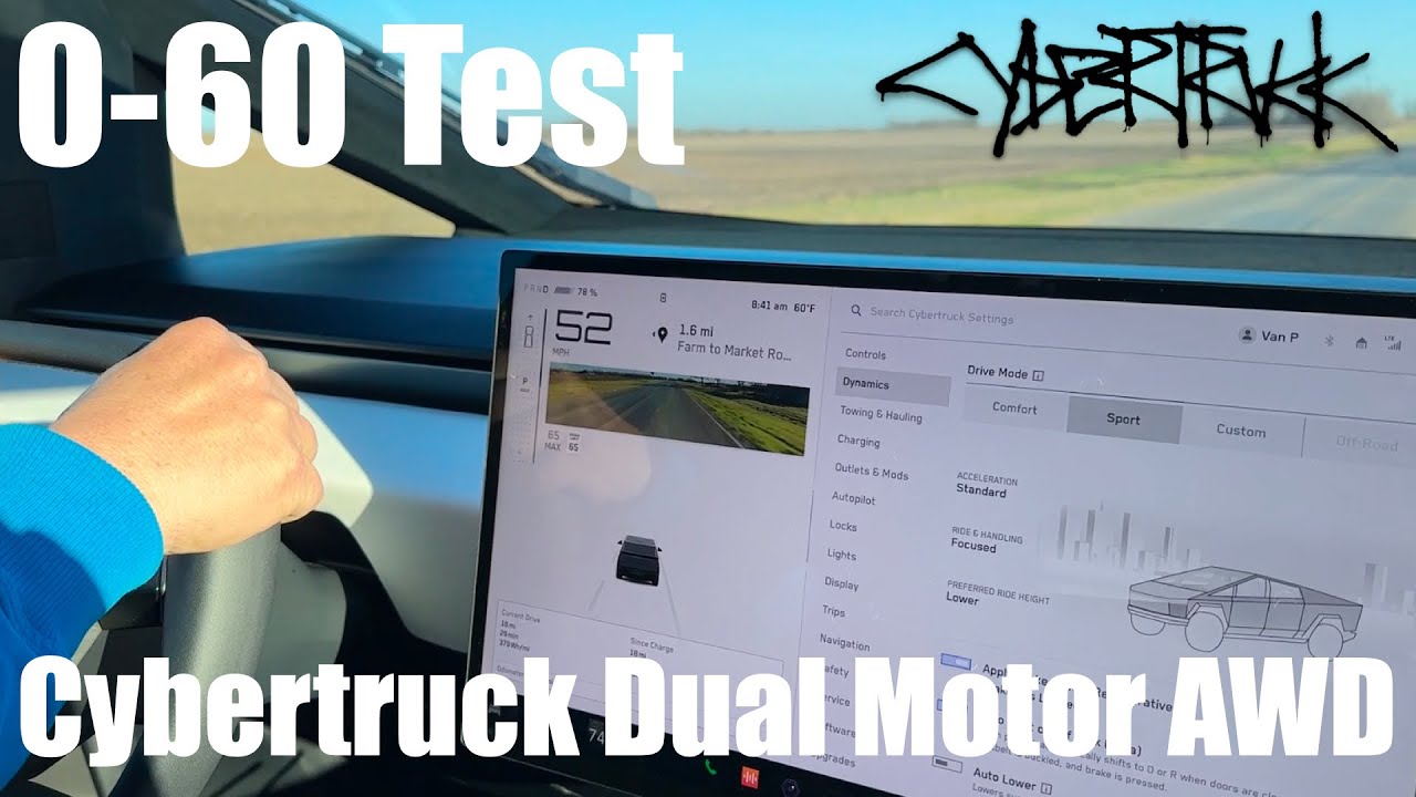 The Tesla Cybertruck is NOT Slow to 60 MPH... | Cybertruck Dual Motor AWD 0-60 Test!