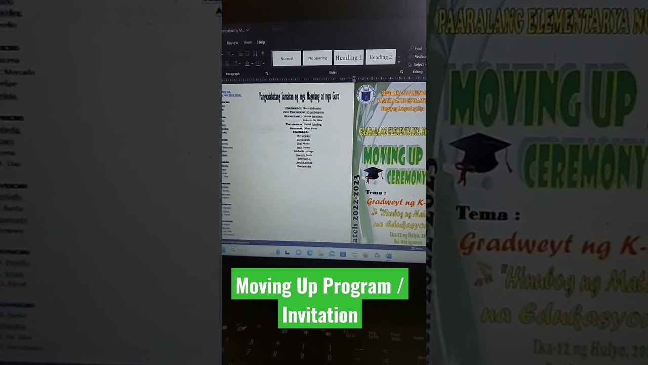 Kindergarten Moving Up Program / Invitation