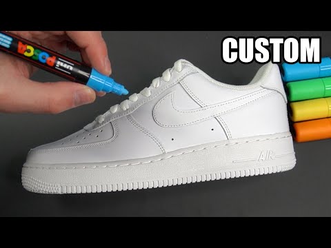 CUSTOM AIR FORCE 1 👟🎨 WITH POSCA MARKERS !!